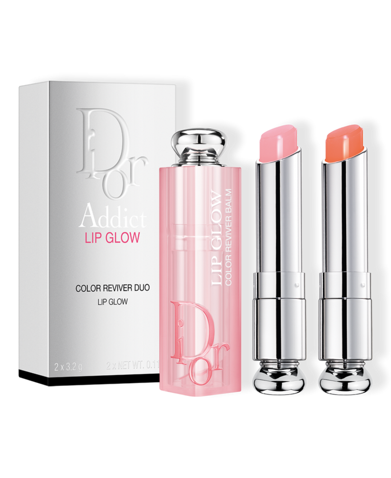 Dior Addict Lip Glow Lip Balm Lip Kit - 004 Coral +001 Pink image 0