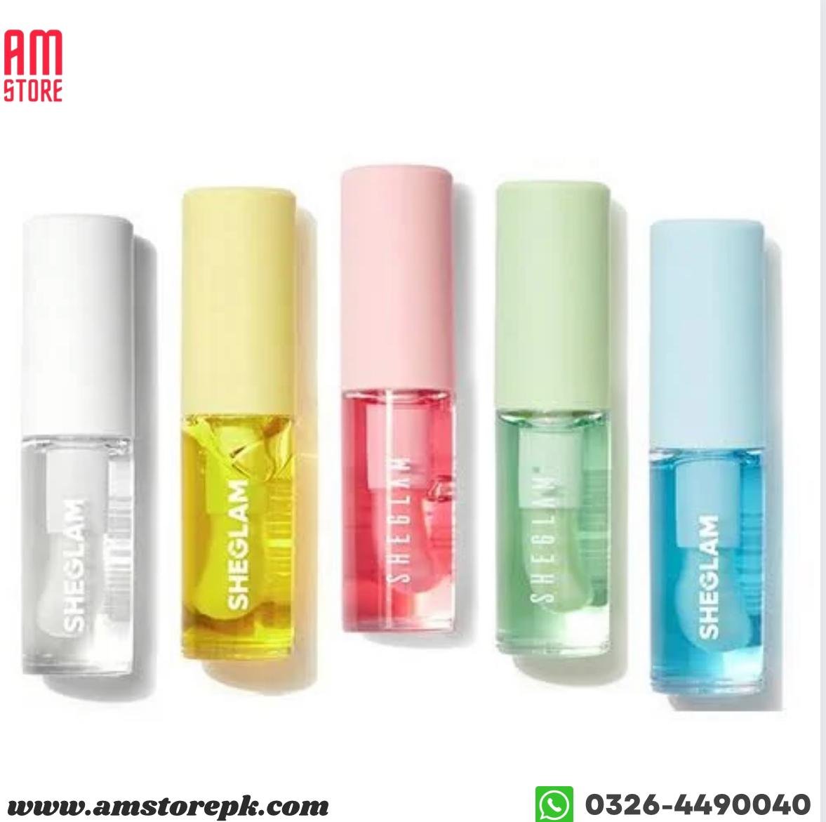 SHEGLAM Jelly Wow Hydrating Non-Sticky Lip Oil Moisturizing Plumping Lip Gloss (Pack of 5 ) image 1