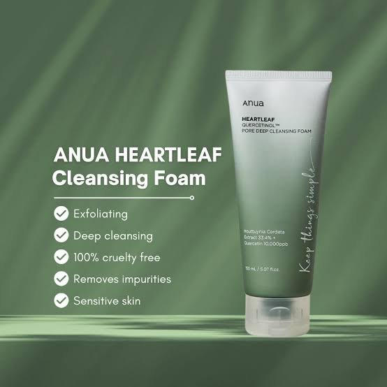 ANUA HEARTLEAF QUERCETINOL PORE DEEP CLEANSING FOAM KOREA150ml image 1