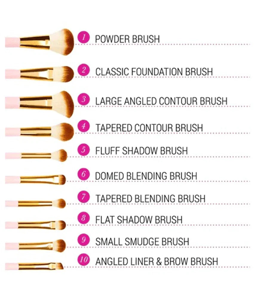 BH Cosmetics - Pink Perfection 10 Piece Brush Set with a box image 1