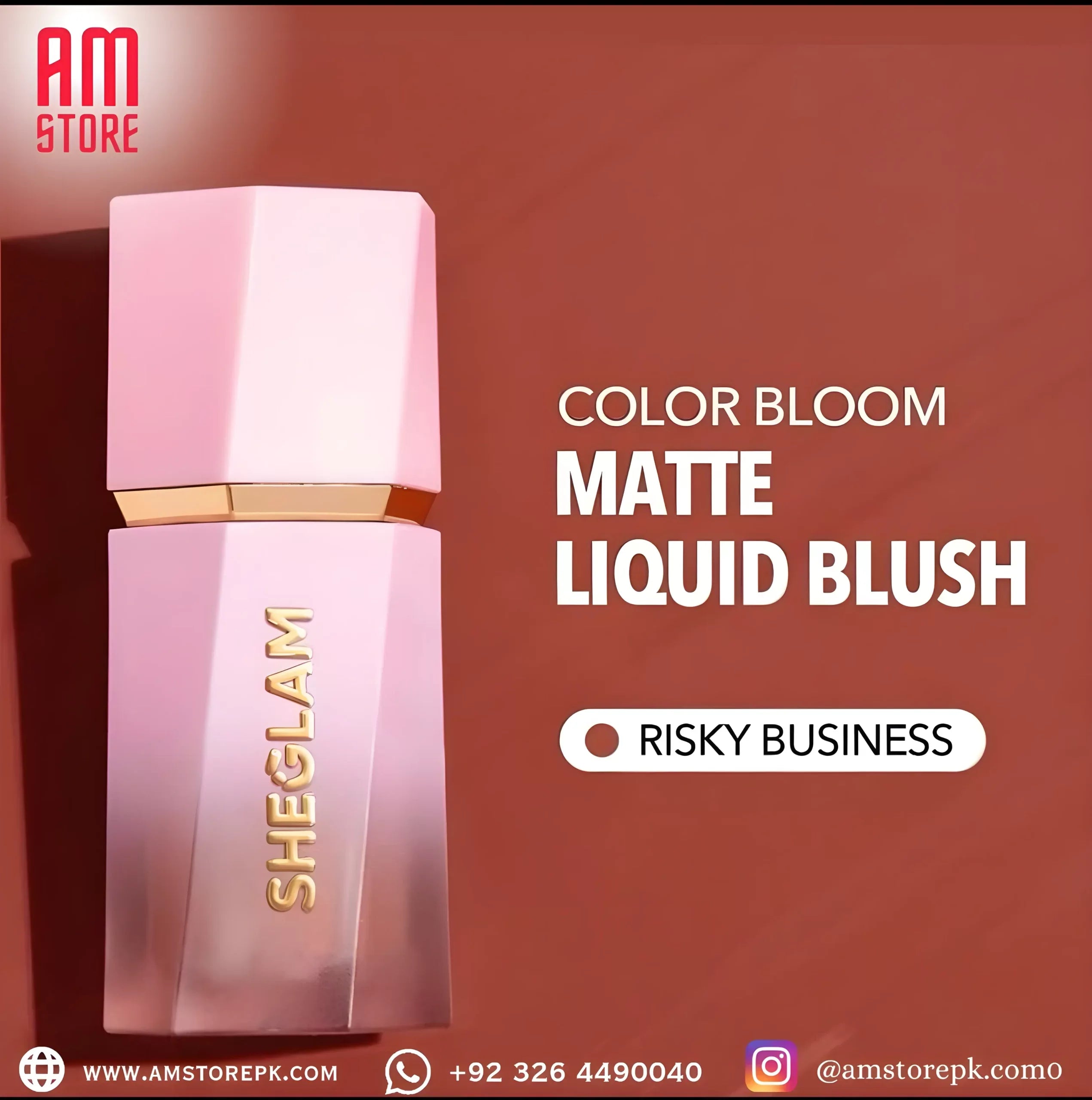 SHEGLAM COLOR BLOOM LIQUID BLUSH MATTE ( RISKY BUSINESS ) image 0