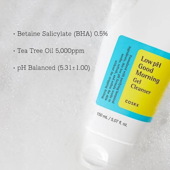COSRX - Low pH Good Morning Gel Cleanser 150ml Korea image 2