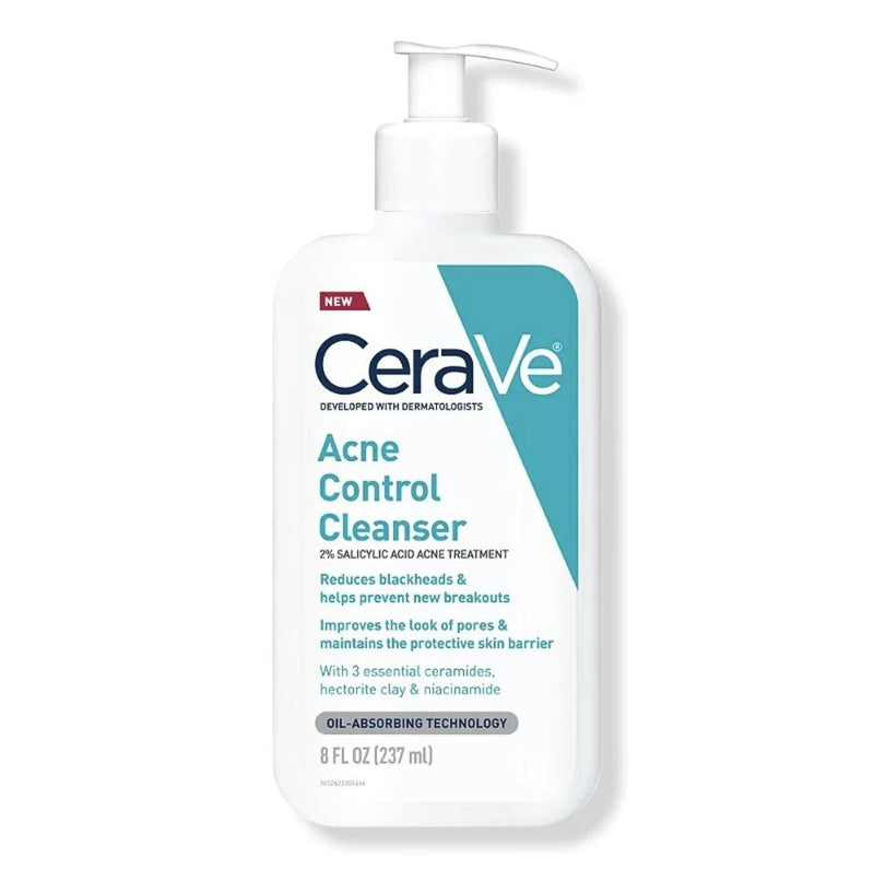 CERAVE ACNE CONTROL CLEANSER 2% SALICYLIC ACID ACNE TREATMENT 237ML image 0