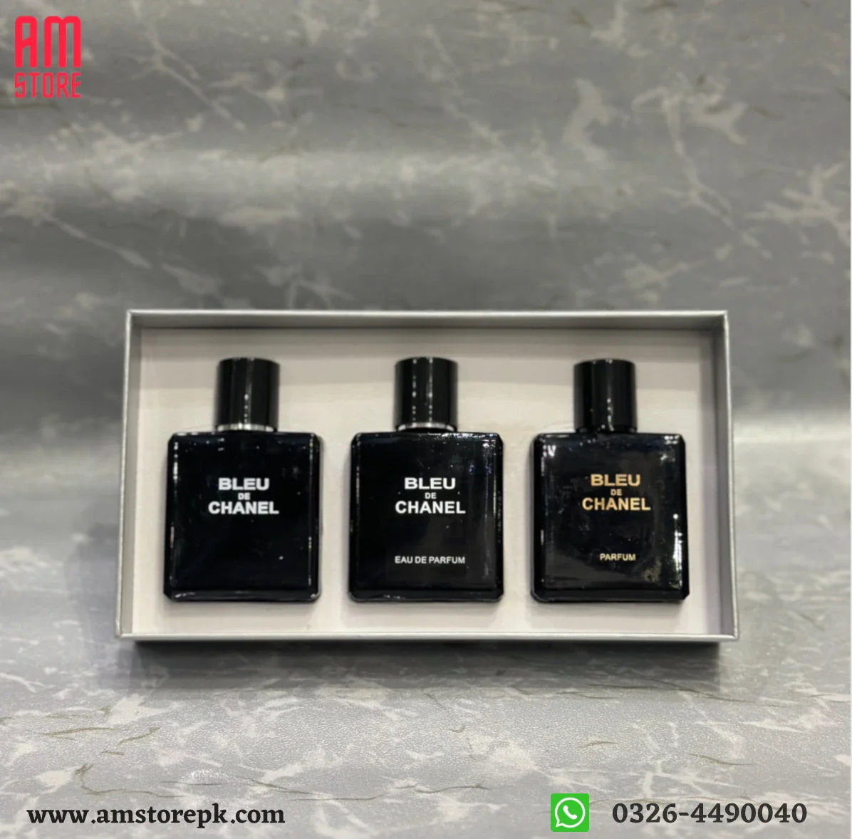 BLEU DE CHANEL PARIS Perfume Set 3 Pcs image 2